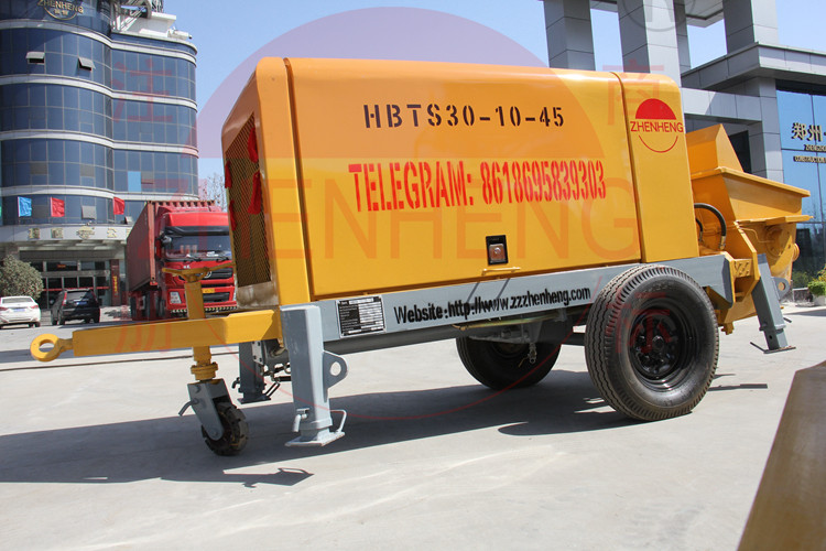 Ready Mix Electric Concrete Pump With Mixer Movable Automatic Unloading