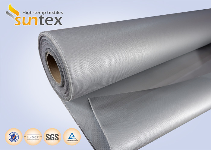 Blue Silicone Coated Fiberglass Fabric for Welding protection, thermal insulation, expansion joint, etc