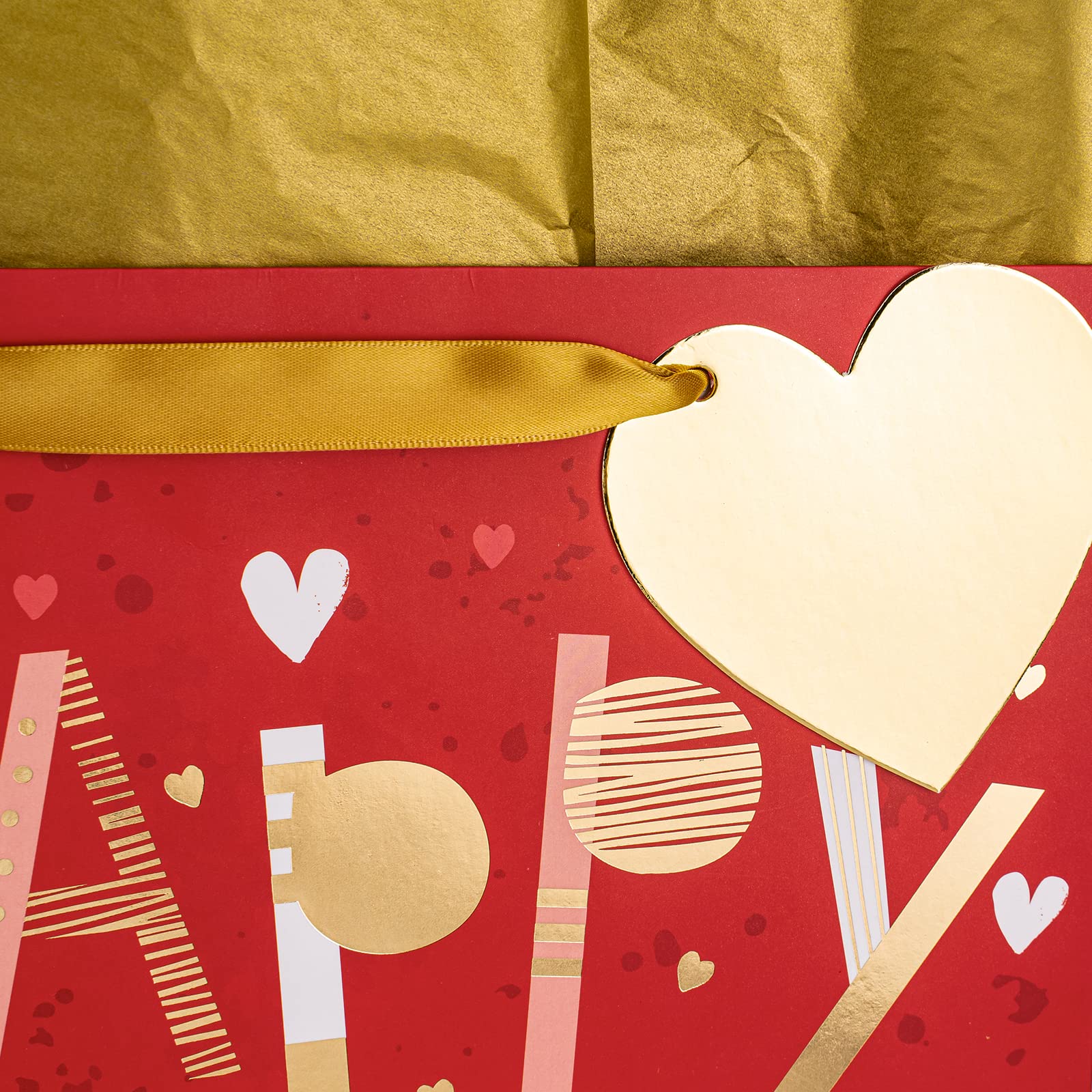 Full Print Competitive Special Valentine's Day Luxury Red Gift Shopping Paper Bags