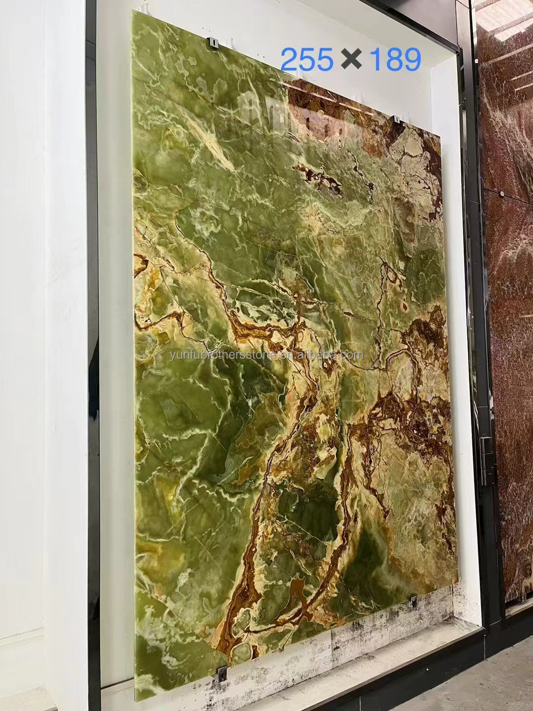 Green Onyx Marble Backlit Panel for Modern Graphic Design and Wall Decoration Purpose