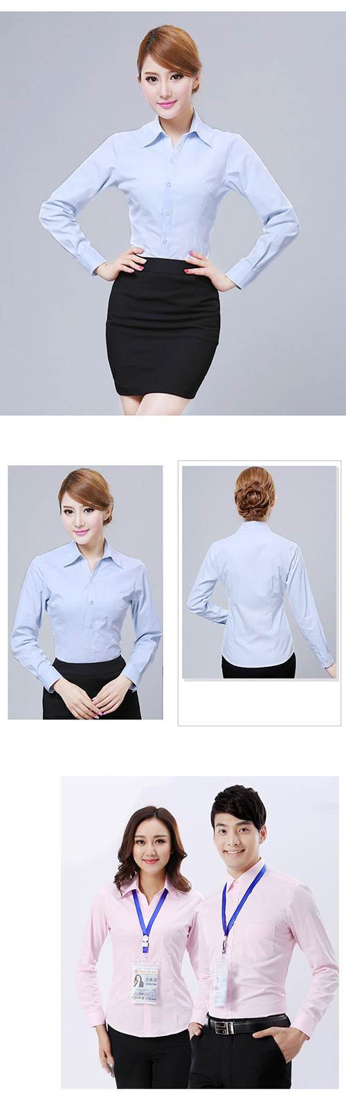 Office 3 Colors Custom Business Shirts Slim Fitting S To 5XL Size