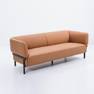 China Brown Living Room Leather Rectangle Sectional Sofa Office Sofa Set wholesale