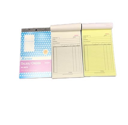 Customized 2 parts carbonless paper sales order book for business usage