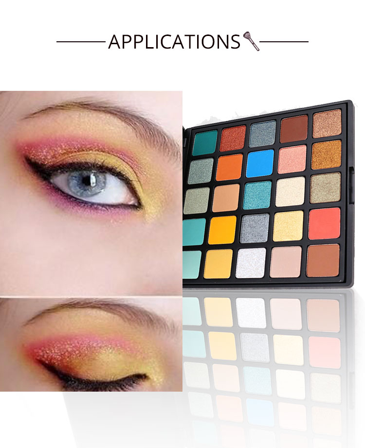 2021 Hot Selling Shimmer 25 Colors Multi Pigment Waterproof Long Lasting Matte Glitter Cream Eyeshadow Palette