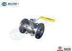 Three Piece Industrial Ball Valve , PN40 / 16 Flanged Full Port Ball Valve