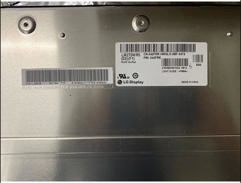 27.0" 3840×2160 163PPI Tft Lcd Screen 63PPI 8.25W LM270WR5-SSF1