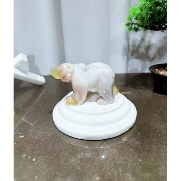 Exquisite Agate Marble Animal Sculpture Figurines - Handcrafted Decorative Home Decor | Premium Marble Artwork for Interior Design
