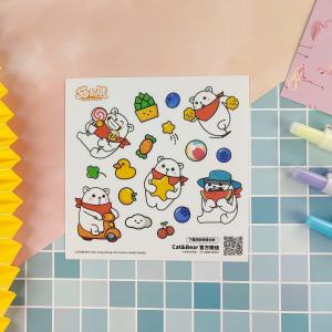 China 0.05mm Spongebob Vinyl Stickers Cartoon Expression Water Bottle Stickers wholesale