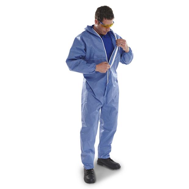 Anti Static Flame Resistant Disposable Coveralls Superior Breathable Weight 50 - 65gsm