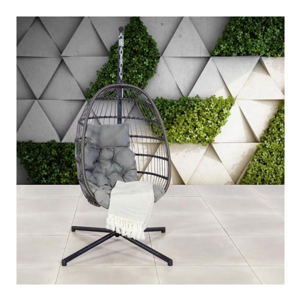 Steel Frame W100xL95xH200cm Patio Garden Swing Hanging Chair for Outdoor