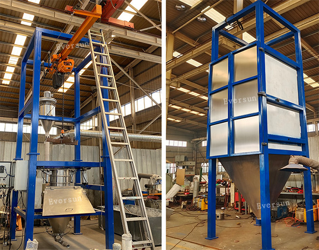 High Capacity Big Bag Emptying Station Bulk Bag Unloader For Particle Transfer
