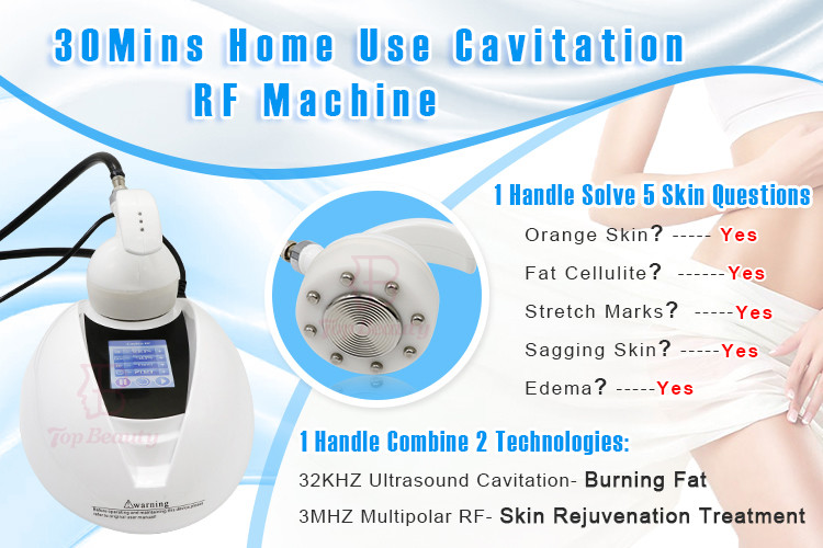 32KHZ 80K Ultrasound Cavitation Slimming Machine Tripolar Radio Frequency