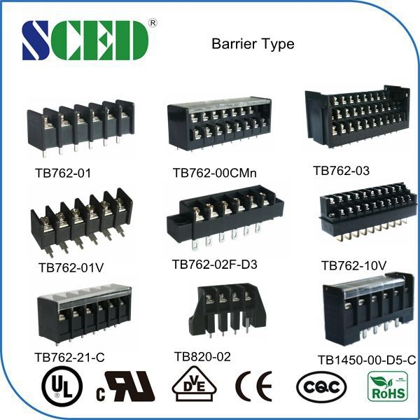 600v Plastic Barrier Terminal Block Connectors 11 Pin Barrier Strips 100A
