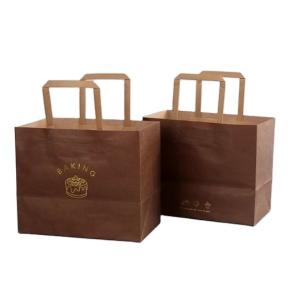 China Brown Kraft Paper Custom Sustainable Takeaway Packaging for Takeaway Baked Goods wholesale