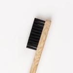 Round Charcoal Bamboo Handle Toothbrush Stick Spray Paint Silk Screen Logo