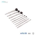 BSCI Metal Handle Nylon Hair Cosmetic Brushes Set 9pcs