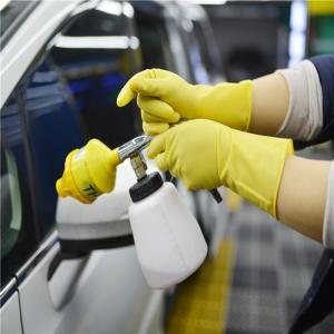 China Chemicals Resistance Long Sleeve Flocklined Industrial Rubber Gloves Heavy Duty wholesale