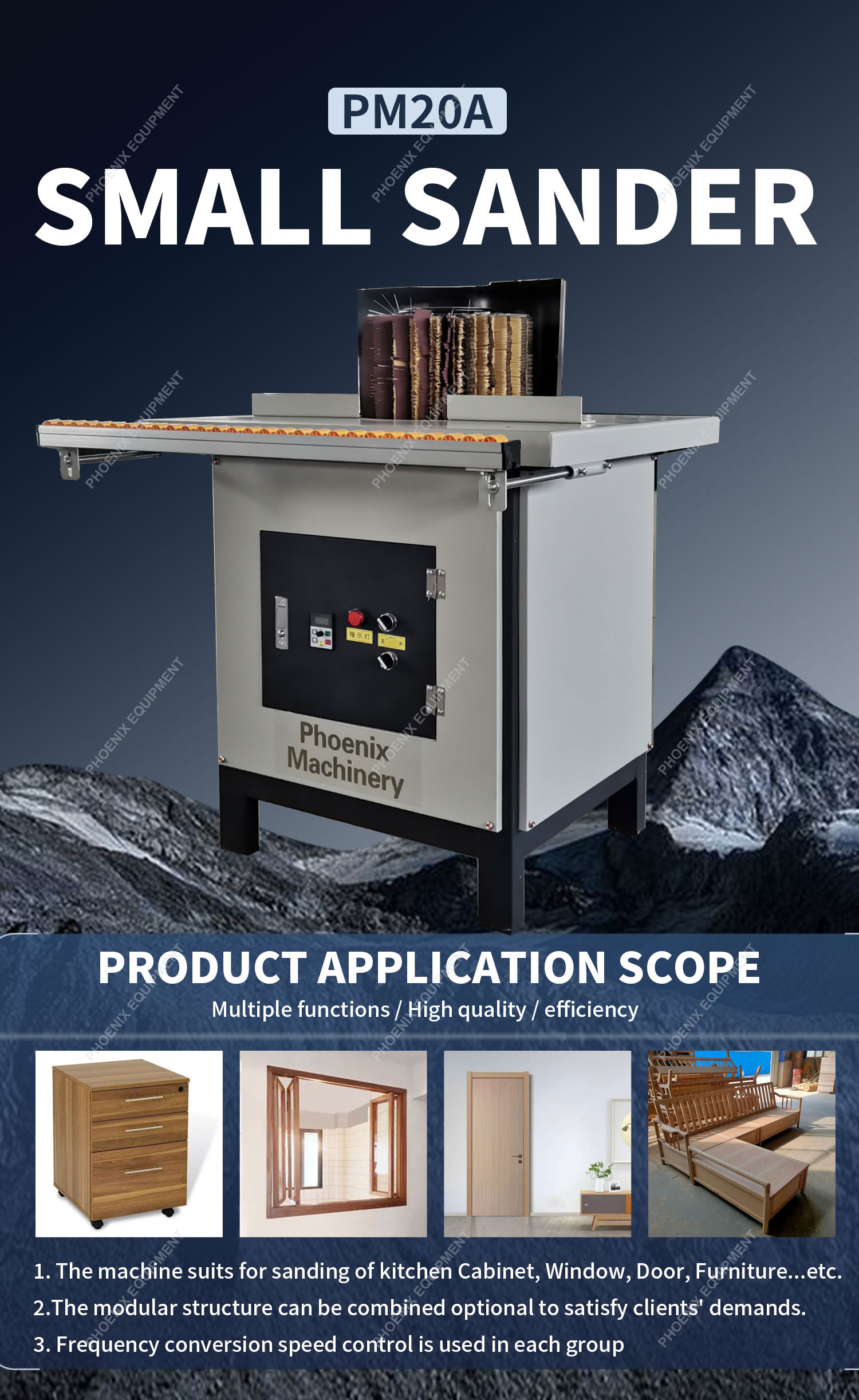 Woodworking Small Manual Polishing Machine Wood Sanding Machine for Smooth Wood Surface
