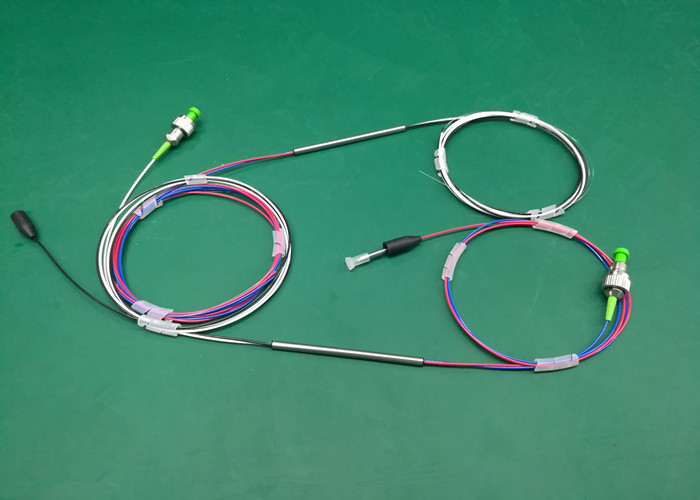 Fiber coupler, made in China, 2x2 port, 5% tap port, 900um loose tube, 1m fiber length.