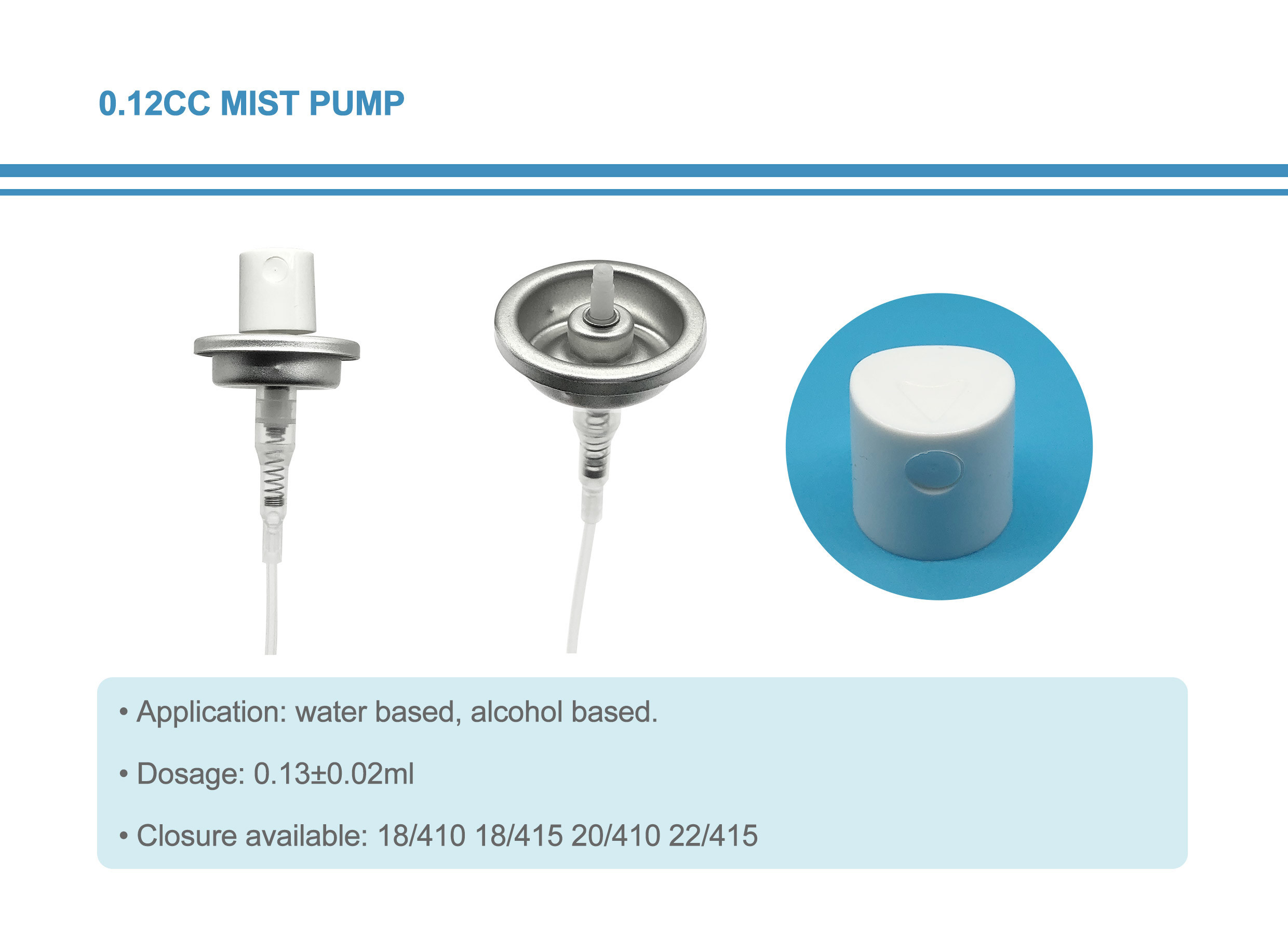 0.12 Cc Aerosol Mist Pump For Hair Spray And Styling Products