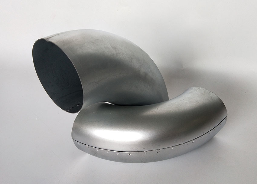 ISO9001 Dust Extraction Pipe 6 Inch Press Fitting 90 Bend New Condition