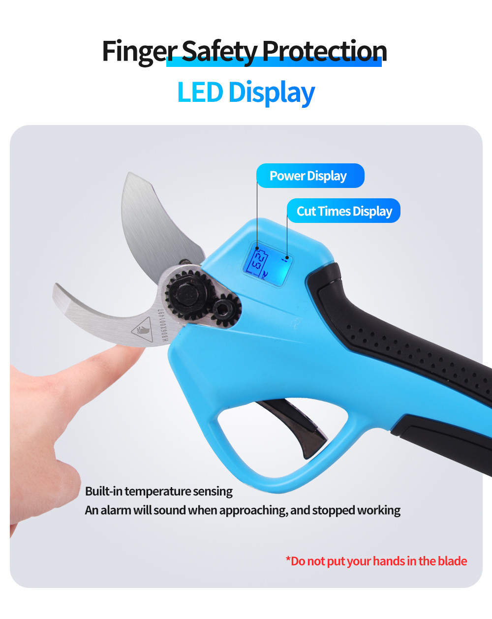 16.8V 32mm Rechargeable Pruning Shears Garden Pruning Orchard Tree High Branch Lithium Electric Pruning Shears