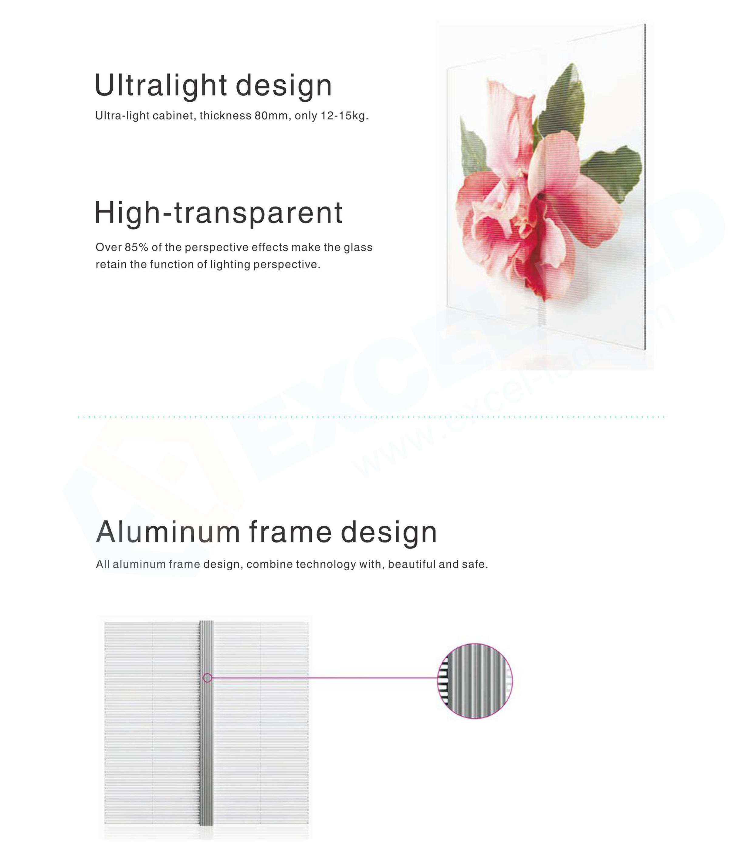 P7 indoor transparent stage background screen EXCEL LED