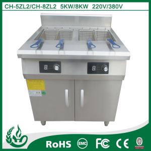China Double tank two basket stainless steel Induction heating deep fryer wholesale
