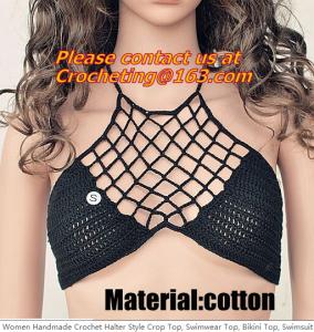 China Women handmade underwear bikini botton,Crochet swimsuit briefs,Cotton beach wear with lining wholesale