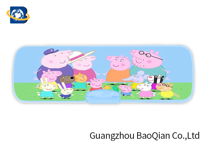 Peppa Pig 3D Picture 3D Lenticular Printing Service Plastic Pencil Box For Kids