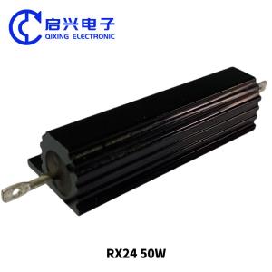 China RX24 Black Aluminum Housing 50W Wire Wound Brake Resistor wholesale