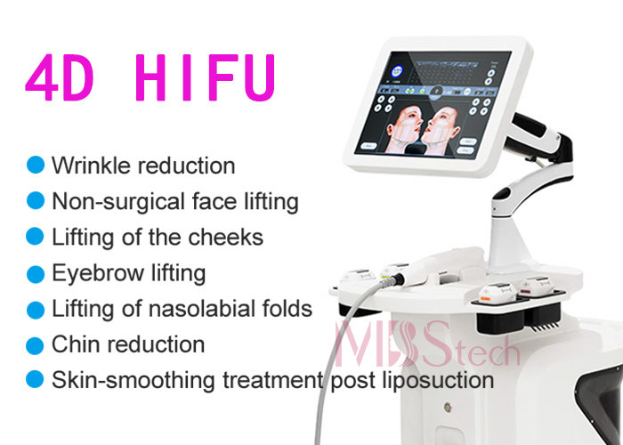 360 ° Rotating 50HZ 4D 8 Cartridges HIFU Facial Machine