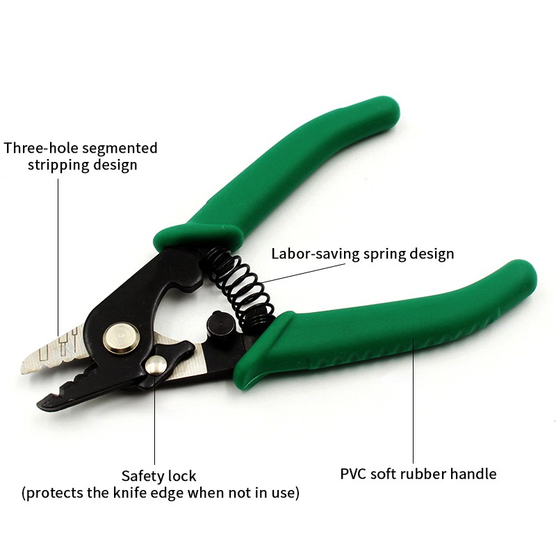 Kico 326 Three Holes Fiber Optic Stripping Tool Buffer Coating For Telecom