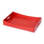 Free sample hotel red acacia wooden serving tray for room
