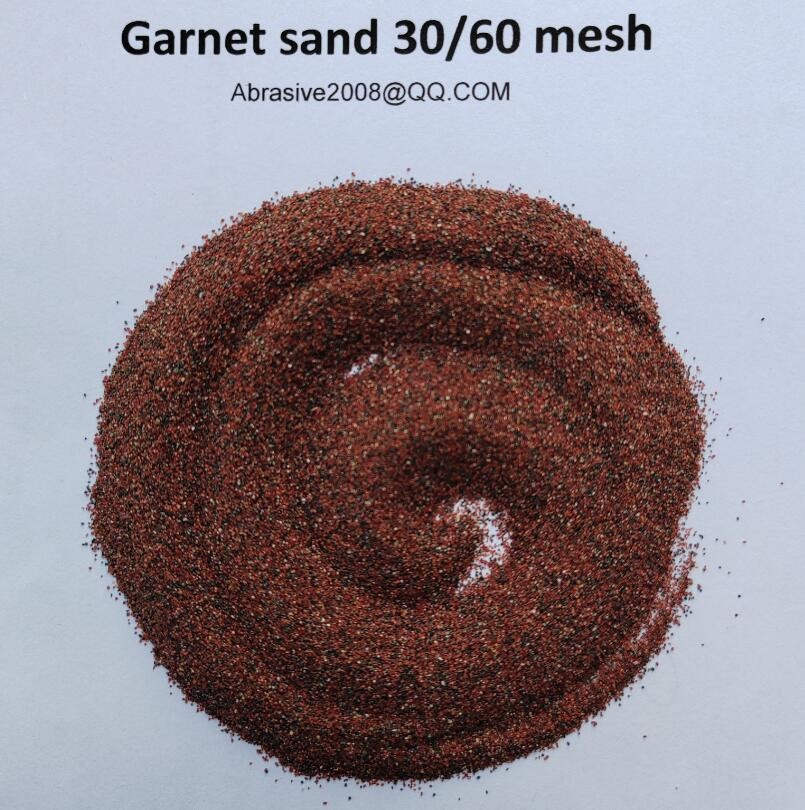 30/60 mesh Garnet for Sandblasting: Natural Abrasive medium, Mohs 7.0-7.5, Sa2.5-3