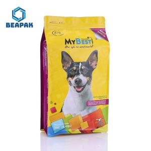 China Stand Up Square Bottom Zipper Dog Food Packaging wholesale