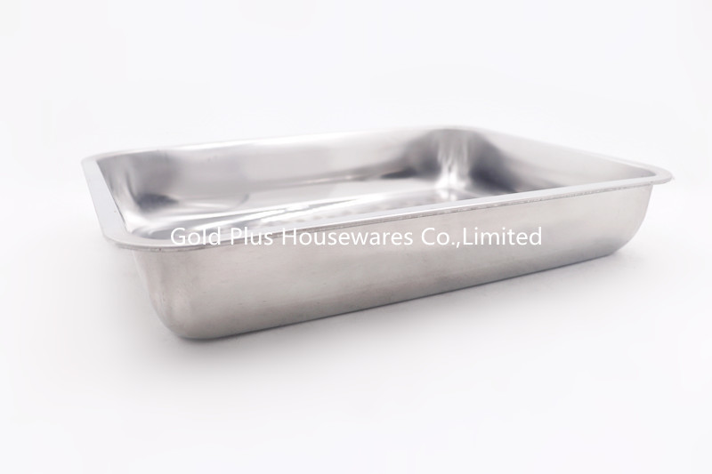LFGB Custom Printed Stainless Steel Serving Trays Rectangle 45*35cm