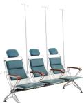 clinics 3 Seater Stainless Steel Waiting Chair High End Handrail