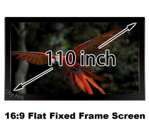 China Best Price 110inch HD Projection Screen 16:9 Straight Fixed Frame Projector Display wholesale