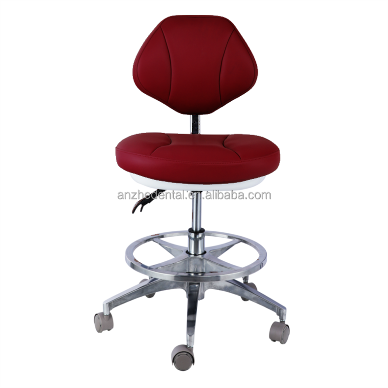 360 Degree Rotating Dental Assistant Chair Comfortable Seat Dentist Stool With Backrest