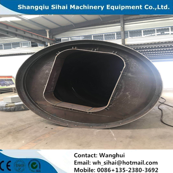 8-10Tons Daily Capacity Waste Tire Pyrolysis Machine 2200*6600mm