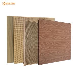 China Wooden Drop Down Acoustical Aluminium Ceiling Tiles / Commercial False Metal Ceiling Tengular wholesale