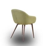 Restaurant Modern Dining Armchair Fabric Eco - Friendly Steel Pipe Frame