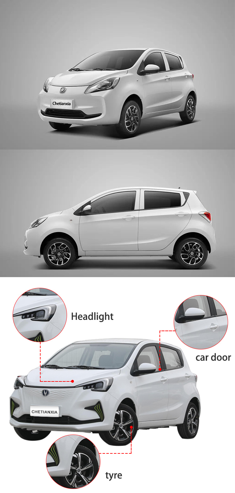 Modern Changan Used Car Sleek Design 100% Electric Vehicle Mini