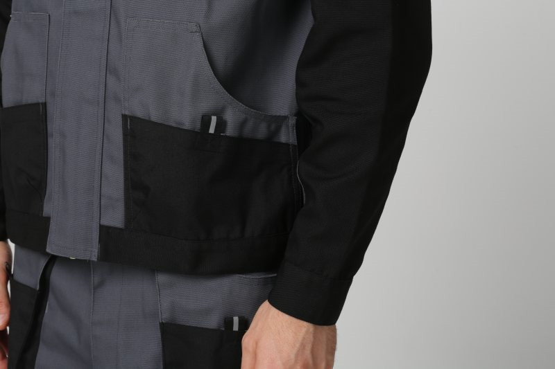Concealed Front YKK Zip Multi Pocket Work Jacket With Flap