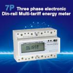 Three Phase Din Rail Small Power Meter Digital Electric Meter