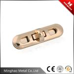 Hot sale gold handbag square turn lock for bag fittings，20.05*74.93mm