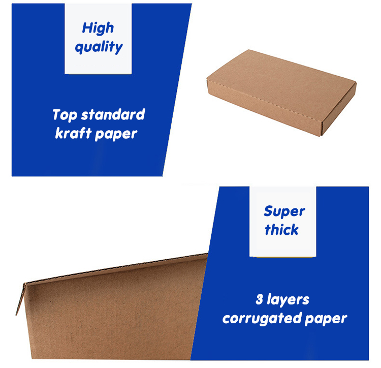 Degradable Corrugated Gift Box Shipping Kraft Easy Fold Mailers Full Protection