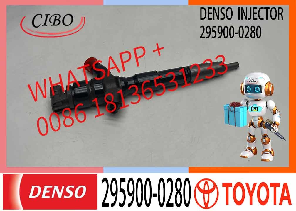 Diesel Fuel Common Rail Injector 295900-0280 / 295900-0210 / 23670-30450 For TOYOTA Hilux 2KD