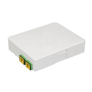 China Small Desktop FTTH 2 Port ABS PC Fiber Optic Outlet Box wholesale